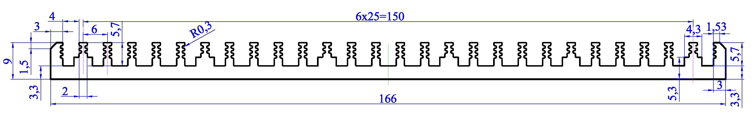 ЛИГРА - Профиль AB1104, эскиз