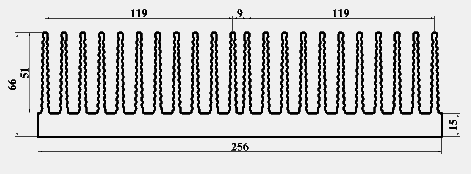 ЛИГРА - Профиль ABC256.1310-2, эскиз