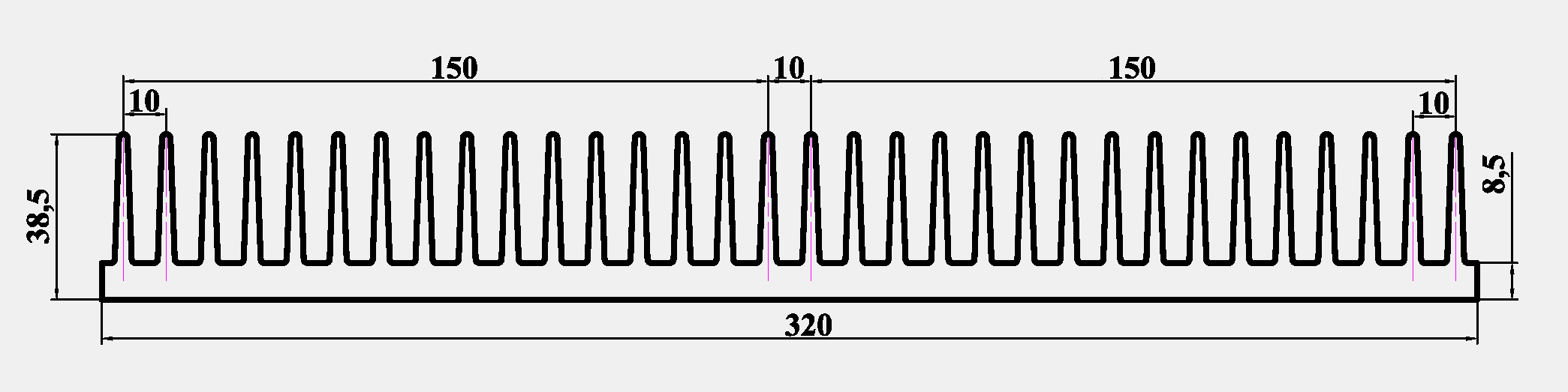ЛИГРА - Профиль ABC320.0090-2, эскиз