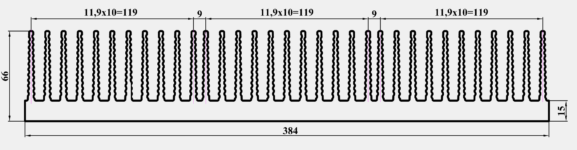 ЛИГРА - Профиль ABC384.1310-3, эскиз