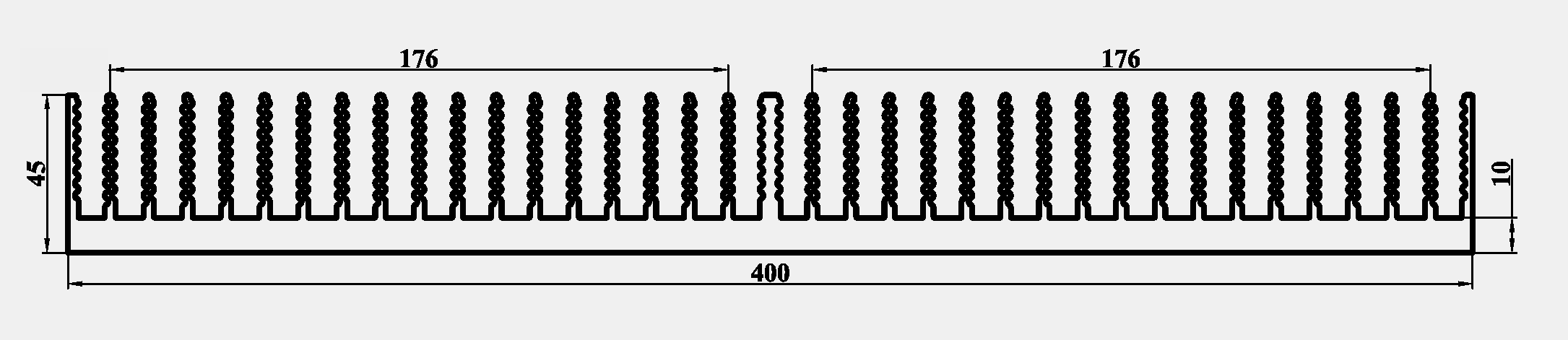 ЛИГРА - Профиль АВС400.9011,2-2, эскиз