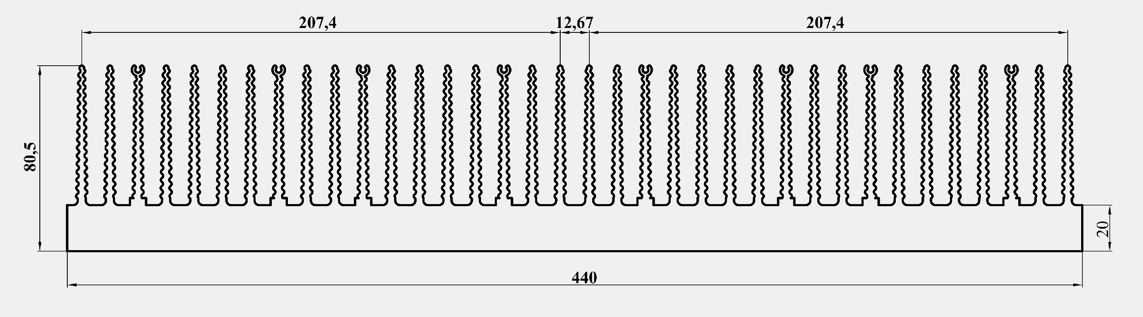 ЛИГРА - Профиль АВС400.9032-2, эскиз