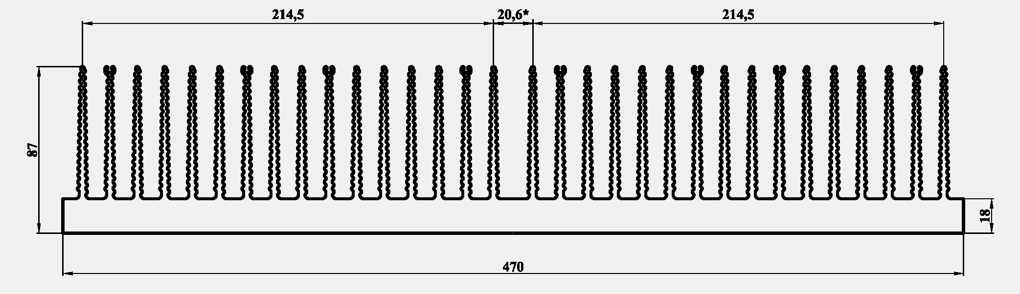 ЛИГРА - Профиль АВС470.9033-2, эскиз