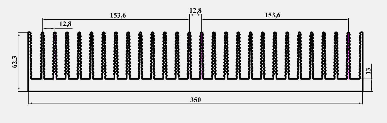 ЛИГРА - Профиль ABC350.0175-2, эскиз